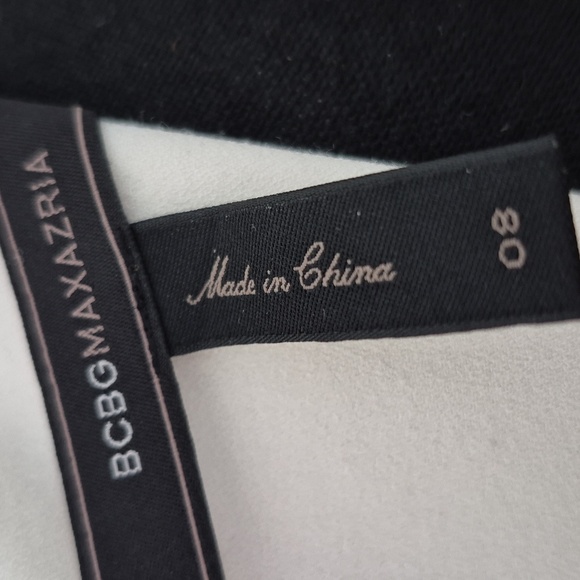 Bcbg Maxazria Rumor Dress White Black Lace Blocked Sheath Dress Size 8 - Picture 15 of 17